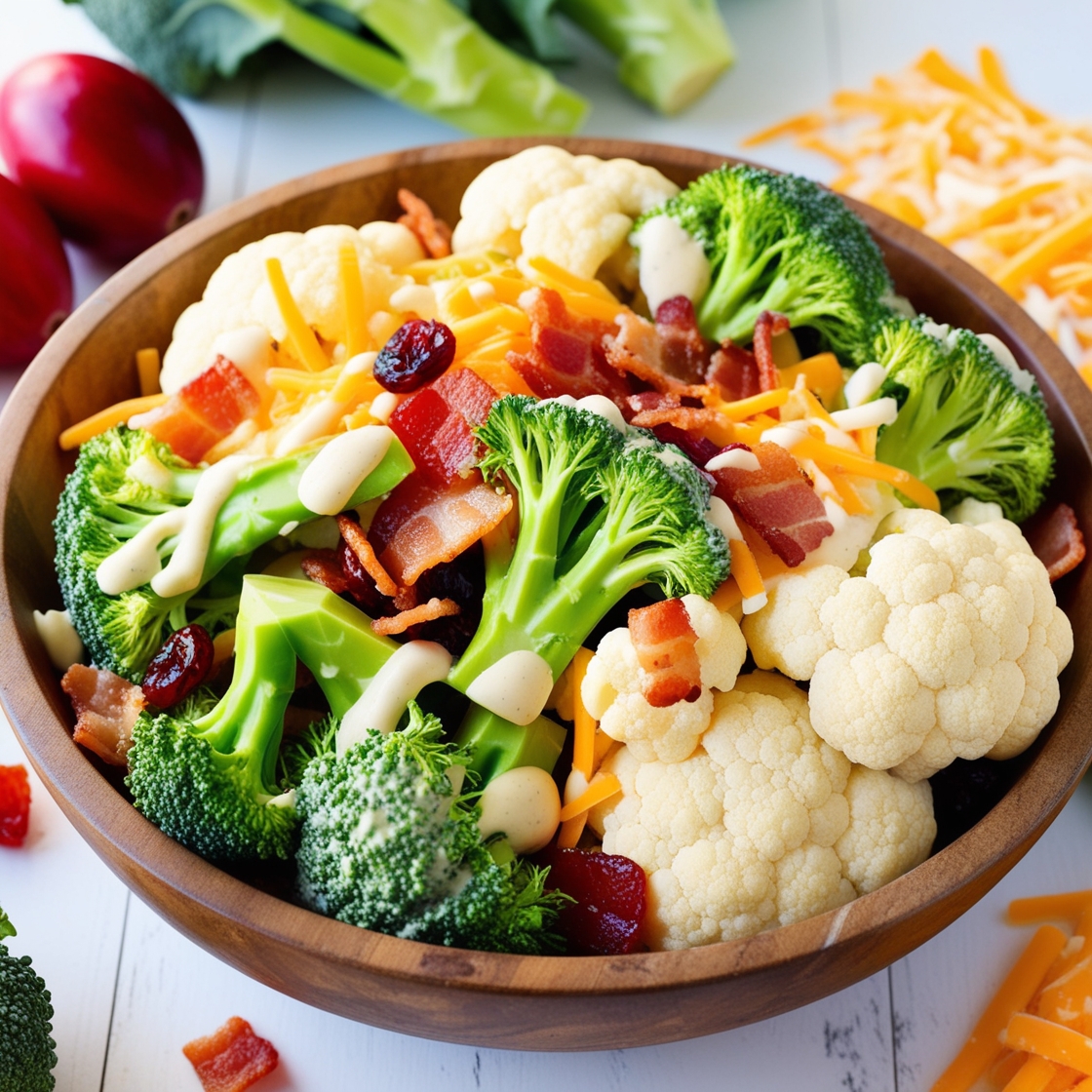 Broccoli Cauliflower Salad Recipe