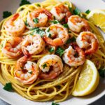 Garlic shrimp spaghetti