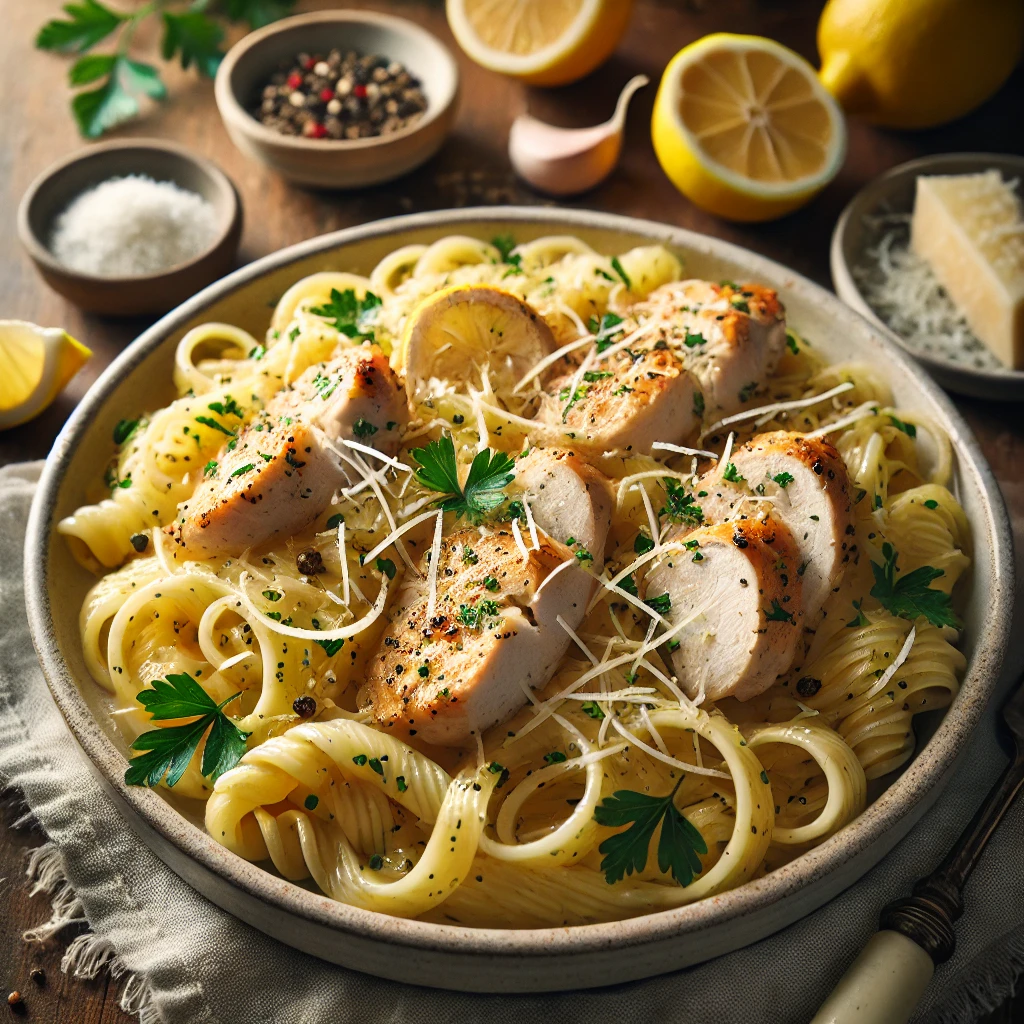 Lemon Garlic Chicken Pasta