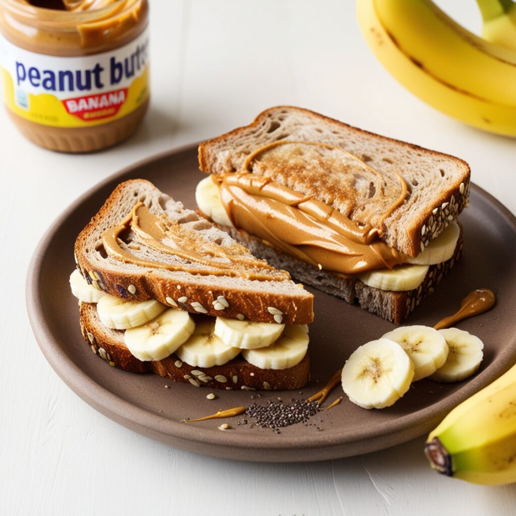 cheap lunch Peanut Butter and Banana Sandwich