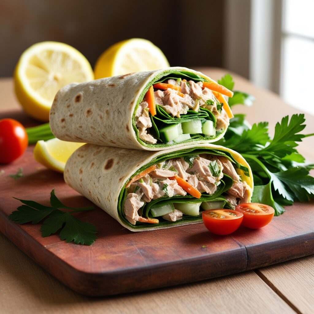 cheap lunch Tuna Salad Wrap